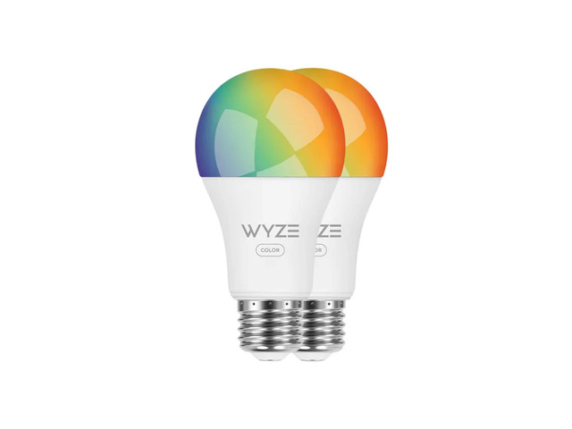 Bulb Color, 1100 Lumen WiFi RGB and Tunable White A19 Smart Bulb, Works with Alexa and Google Assistant, Two-Pack