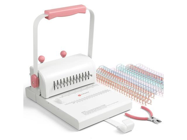 Binding Machine Hole Pitch 2:1 - Portable Book Binding Kit with 10PCS 5/8'' Binding Wires & Plier, for DIY Notebooks, Albums, Journals, and...