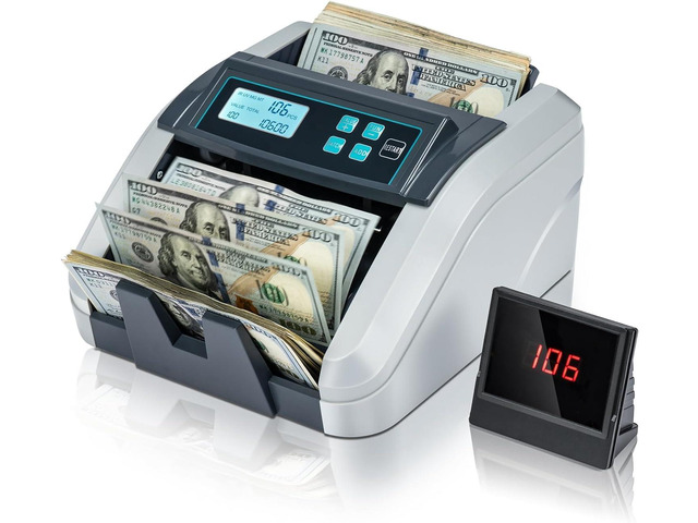 IMC51 Money Counter Machine, Count Value Bill Counter Cash Counter No Jams,Accurate Count,High-Speed 1100 Bills/min,UV/MG/IR/MT...