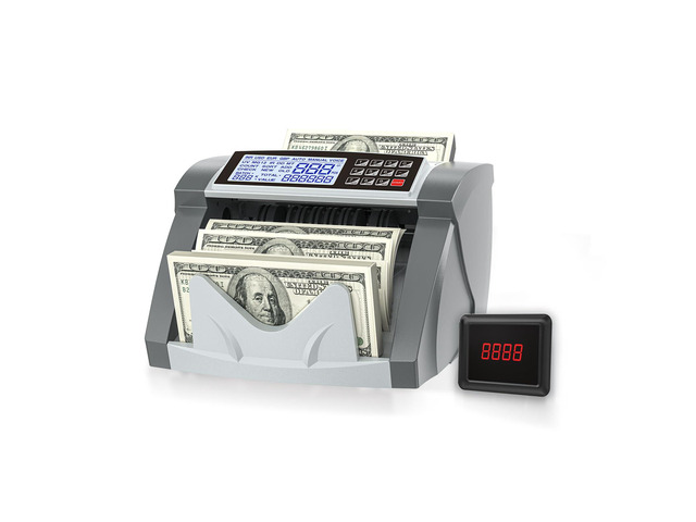 Money Counter Machine Pro with Value Count for Dollar Euro Accurate 110V Large,Low-noise,Jam-free,HD LCD, Cash Counting Machine with Add and...