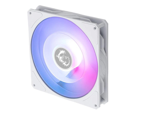 MSI MPG D160 ARGB White FDB Bearing Dual Helix Forward Curved Blade Fan