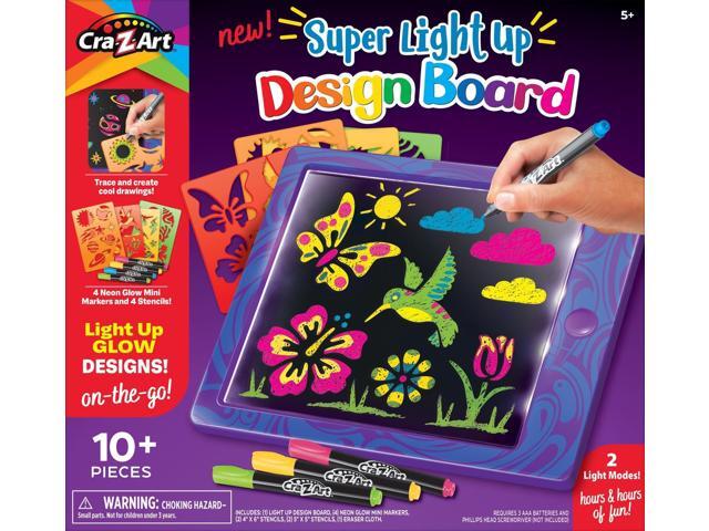 CRA-Z-Art Super Light Up Doodle Board for Kids, Light Up Drawing Board Gift for Boys & Girls Ages 5 and Up