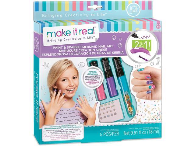 Make It Real - Paint and Sparkle Mermaid Nail Art. Mermaid Nail Polish, Sticker