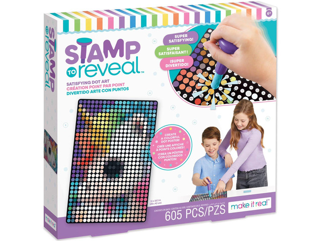 Make It Real: Stamp To Reveal Single - Unicorn - 605pcs - DIY Dot Poster