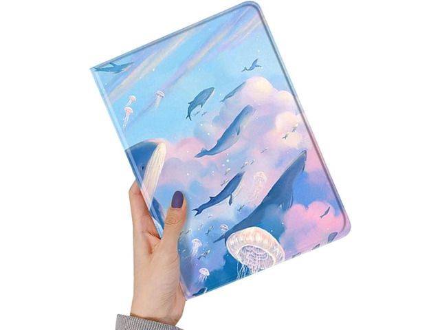 Floral Leather Smart Cover with Pencil Holder Auto Sleep Wake for iPad Mini 4/5 Color T