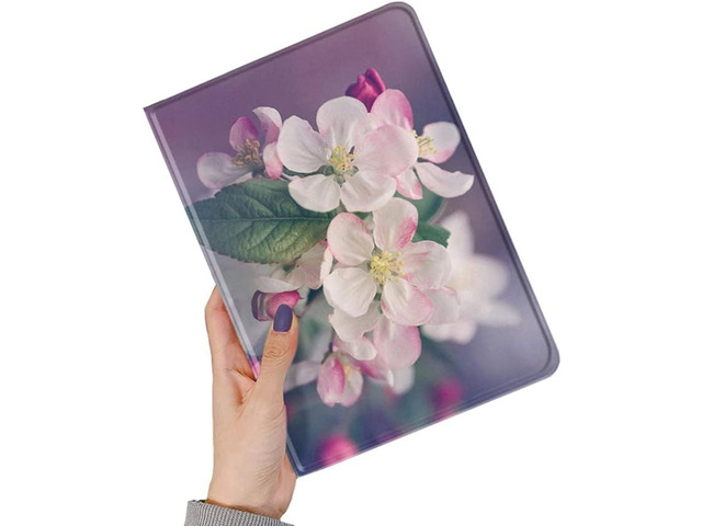 Floral Leather Smart Cover with Pencil Holder Auto Sleep Wake for iPad Mini 4/5 Color S