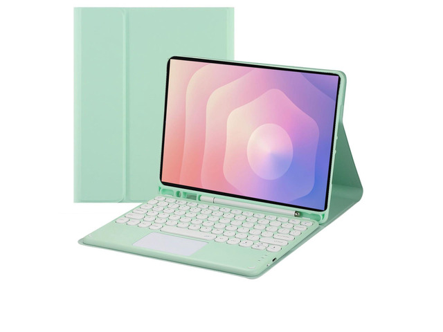Magnetic Detachable Touchpad Keyboard Case with Pen Slot for Samsung Galaxy Tab S11 11' 2025 (SM-X730/SM-X736B),Green