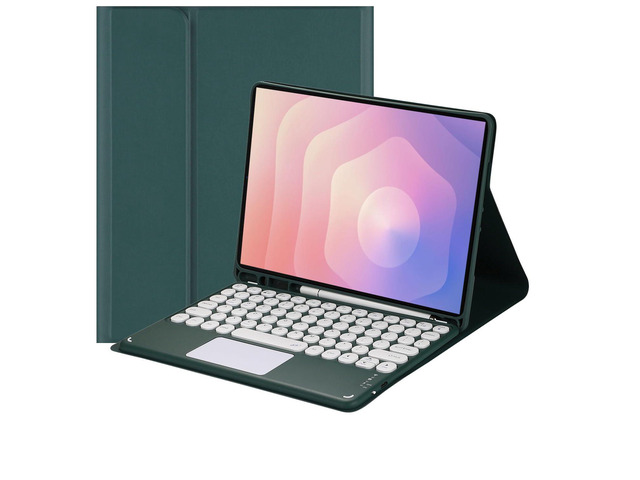 Magnetic Detachable Touchpad Keyboard Case with Pen Slot for Samsung Galaxy Tab S11 11' 2025 (SM-X730/SM-X736B),Dark Green