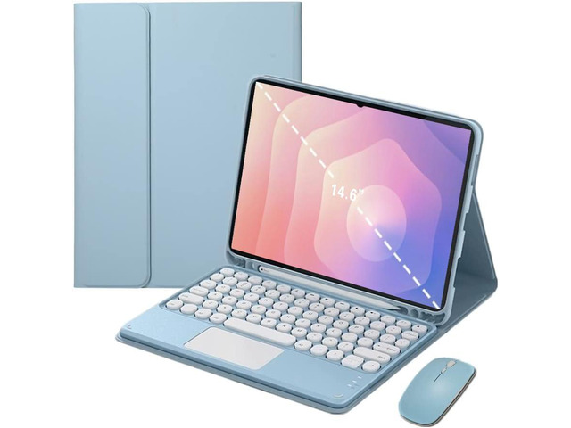 Magnetic Detachable Touch Keyboard Case w/Mouse for Tab S11 Ultra 14.6' 2025Blue