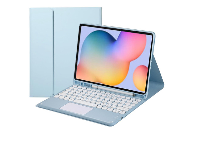 Magnetic Detachable Touchpad Keyboard Case with S Pen Holder for Samsung Galaxy Tab S6 Lite 10.4 Inch,Blue