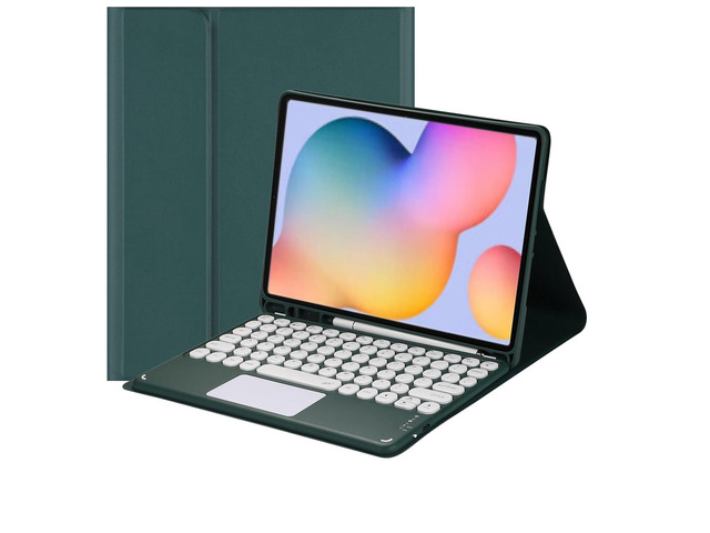Magnetic Detachable Touchpad Keyboard Case with S Pen Holder for Samsung Galaxy Tab S6 Lite 10.4 Inch,Dark green