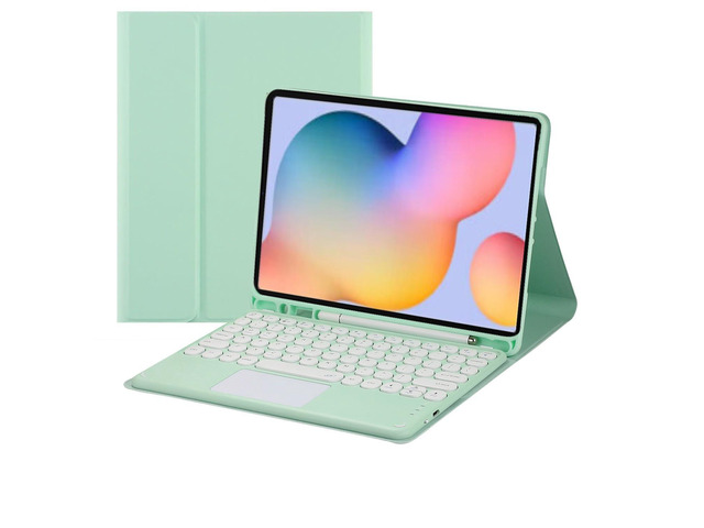 Magnetic Detachable Touchpad Keyboard Case with S Pen Holder for Samsung Galaxy Tab S6 Lite 10.4 Inch,Green