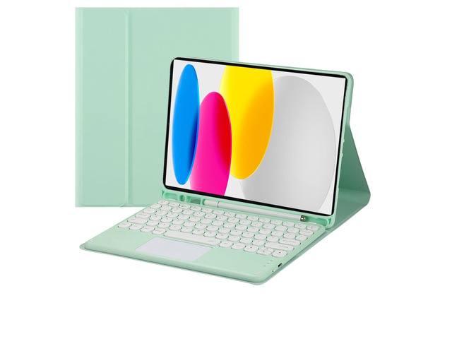 Magnetic Detachable Touchpad Keyboard Case for iPad 10th Generation & iPad 11th GenerationGreen