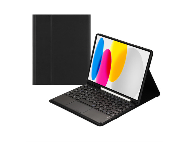 Magnetic Detachable Touchpad Keyboard Case for iPad 10th Generation & iPad 11th GenerationBlack