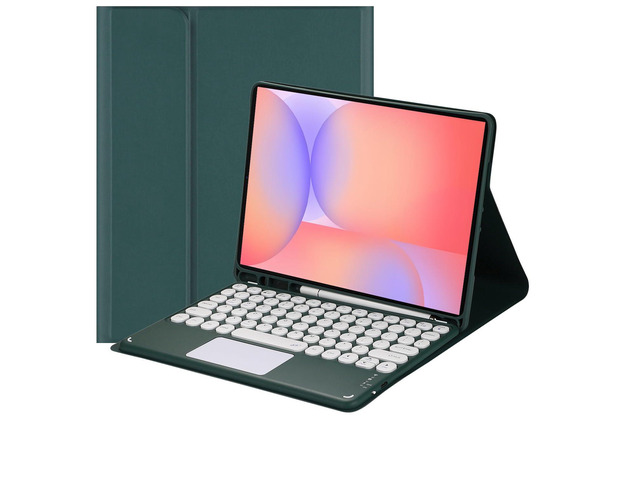 Magnetic Detachable Touchpad Keyboard Case for Samsung Galaxy Tab S10 Lite, Tab S10 FE, Tab S9 FE 10.9 Inch & Tab S9 11 Inch,Dark Green
