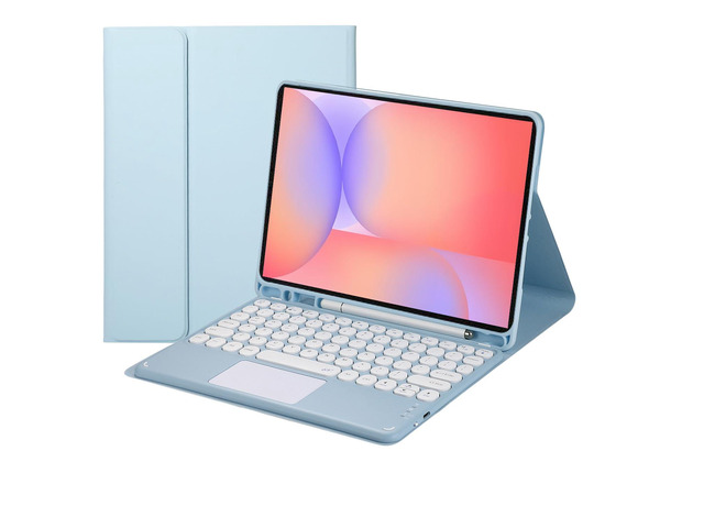 Magnetic Detachable Touchpad Keyboard Case for Samsung Galaxy Tab S10 Lite, Tab S10 FE, Tab S9 FE 10.9 Inch & Tab S9 11 Inch,Blue