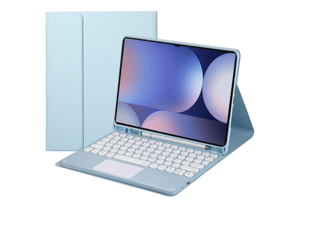 Magnetic Detachable Touchpad Keyboard Case for Samsung Galaxy Tab S8 Ultra, Tab S9 Ultra, Tab S10 Ultra 14.6 Inch,Blue