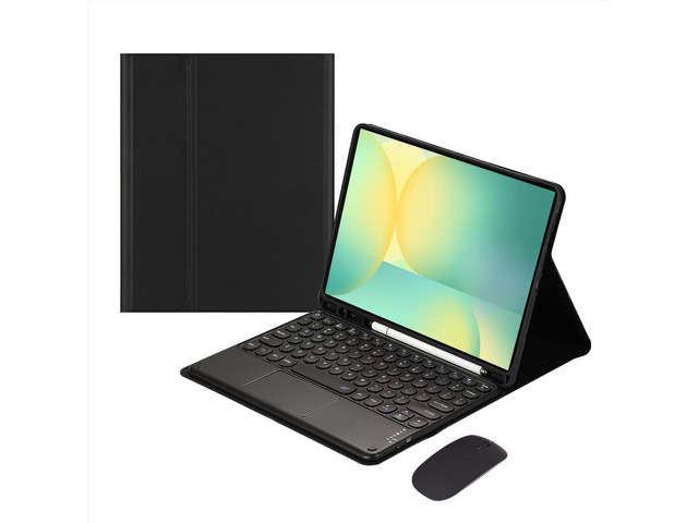 Magnetic Detachable Touch Keyboard Case with Mouse for Samsung Tab S10 FE+ 13.1' 2025 (X620/X626B), Black