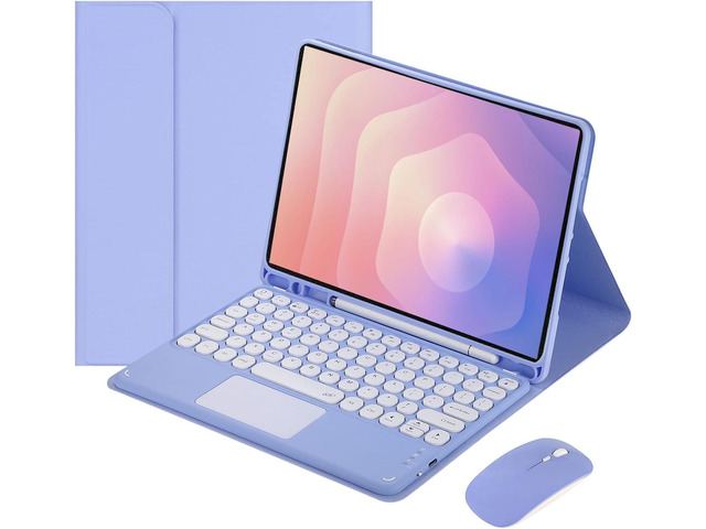 Magnetic Detachable Touch Keyboard Case with Mouse for Samsung Tab S11 11' 2025 (SM-X730/SM-X736B)Purple