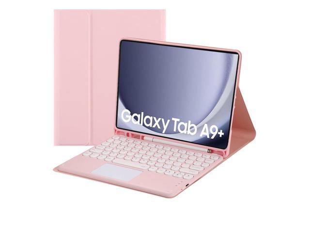 Magnetic Detachable Touch Keyboard Case with Pen Slot for Samsung Tab A9+ 11' (SM-X210/X216/X218), Pink