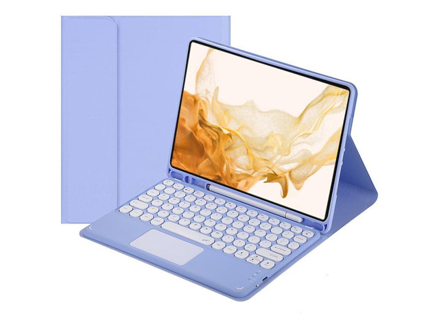 Touch Keyboard Case for Samsung Galaxy Tab S8 Plus 2022/S7 FE 2021/S7 Plus 2020 12.4 Inch, with Pencil Holder - Magnetically Detachable Touch...