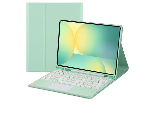 Magnetic Detachable Touch Bluetooth Keyboard Case with Pen Holder for Samsung Tab S10 FE+ 13.1'(2025,X620/X626B),Green