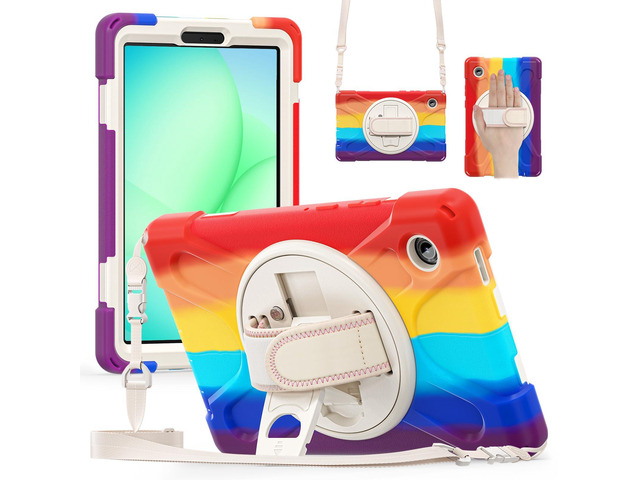 Shockproof Kids Case with Pencil Holder, 360° Rotatable Stand, Hand & Shoulder Strap for Samsung Galaxy Tab A11 8.7' (2025) / Tab A9 8.7' (2023),...