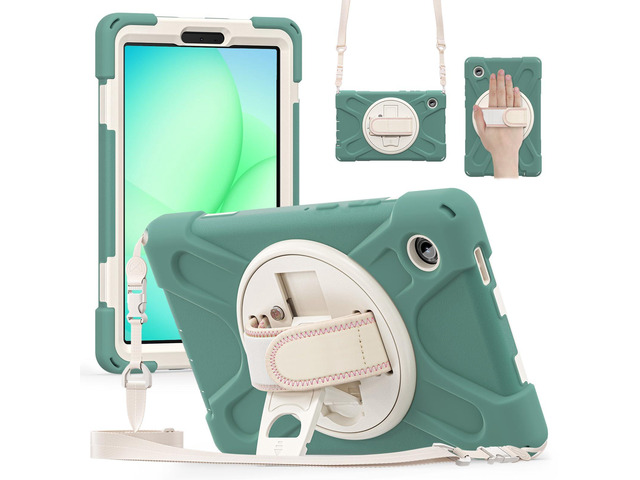 Shockproof Kids Case with Pencil Holder, 360° Rotatable Stand, Hand & Shoulder Strap for Samsung Galaxy Tab A11 8.7' (2025) / Tab A9 8.7' (2023),...