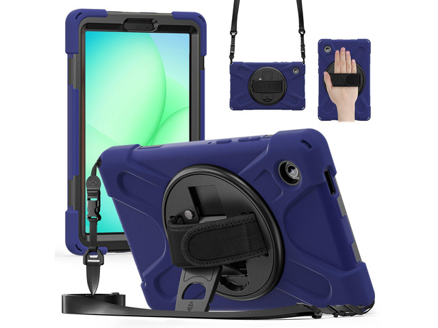 Shockproof Kids Case with Pencil Holder, 360Â° Rotatable Stand, Hand & Shoulder Strap for Samsung Galaxy Tab A11 8.7' (2025) / Tab A9 8.7' (2023),...
