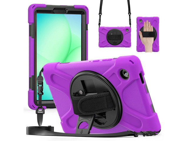 Shockproof Kids Case with Pencil Holder, 360° Rotatable Stand, Hand & Shoulder Strap for Samsung Galaxy Tab A11 8.7' (2025) / Tab A9 8.7' (2023),...