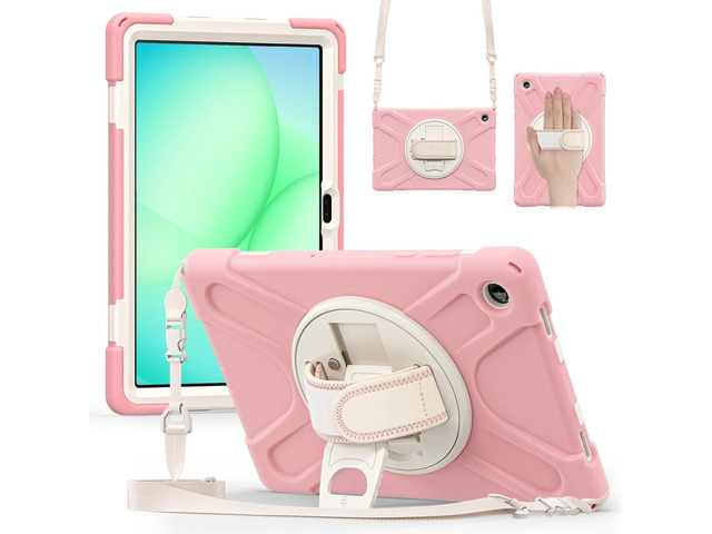 Shockproof Kids Case with Pencil Holder, 360° Rotatable Stand, Hand & Shoulder Strap for Samsung Galaxy Tab A11 Plus 11' (2025) / Tab A9 Plus 11'...