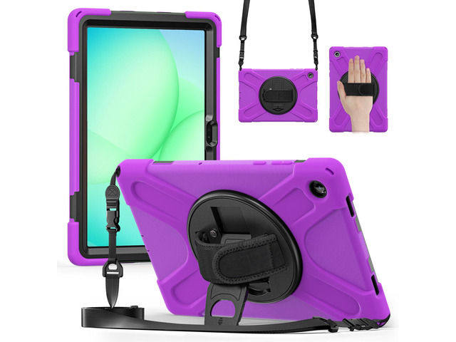 Shockproof Kids Case with Pencil Holder, 360° Rotatable Stand, Hand & Shoulder Strap for Samsung Galaxy Tab A11 Plus 11' (2025) / Tab A9 Plus 11'...