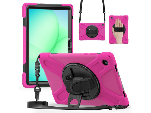 Shockproof Kids Case with Pencil Holder, 360° Rotatable Stand, Hand & Shoulder Strap for Samsung Galaxy Tab A11 Plus 11' (2025) / Tab A9 Plus 11'...