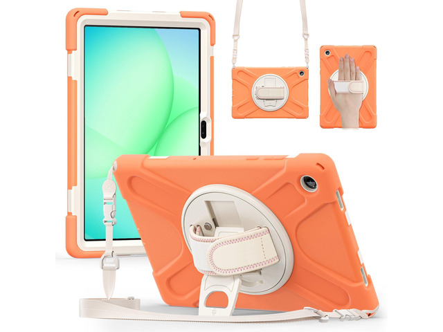 Shockproof Kids Case with Pencil Holder, 360° Rotatable Stand, Hand & Shoulder Strap for Samsung Galaxy Tab A11 Plus 11' (2025) / Tab A9 Plus 11'...