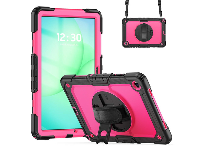 Heavy Duty Shockproof Case with 360° Rotatable Stand, Hand & Shoulder Strap for Samsung Galaxy Tab A11 Plus 11' (2025) / Tab A9 Plus 11' (2023),...