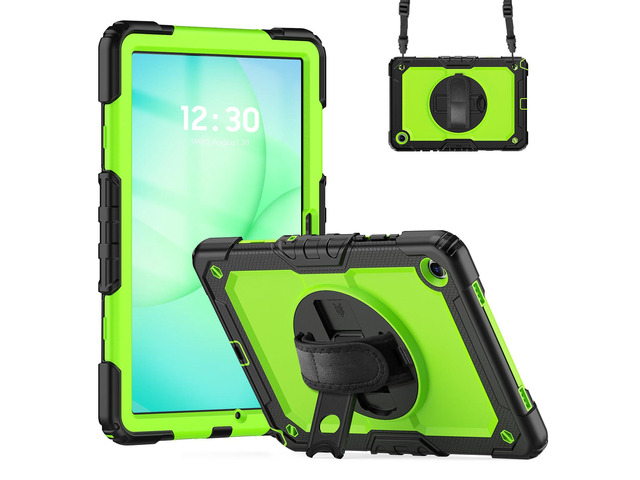 Heavy Duty Shockproof Case with 360° Rotatable Stand, Hand & Shoulder Strap for Samsung Galaxy Tab A11 Plus 11' (2025) / Tab A9 Plus 11' (2023),...