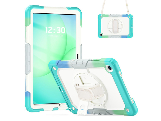 Heavy Duty Shockproof Case with 360° Rotatable Stand, Hand & Shoulder Strap for Samsung Galaxy Tab A11 Plus 11' (2025) / Tab A9 Plus 11' (2023),...