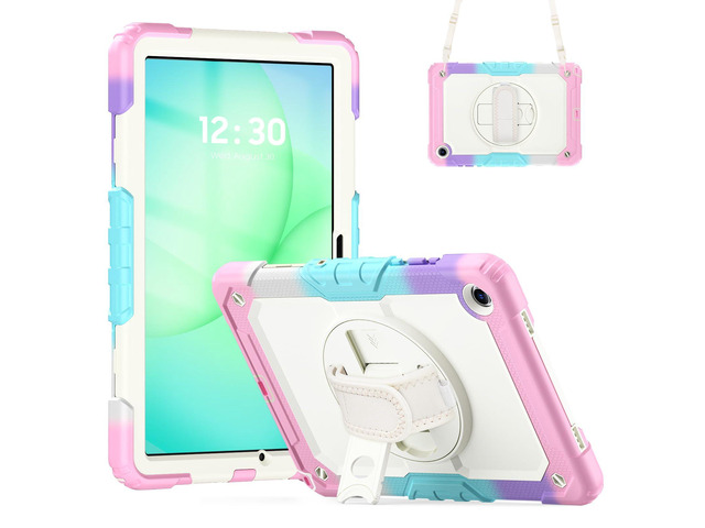 Heavy Duty Shockproof Case with 360° Rotatable Stand, Hand & Shoulder Strap for Samsung Galaxy Tab A11 Plus 11' (2025) / Tab A9 Plus 11' (2023),...