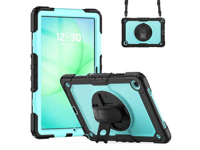 Heavy Duty Shockproof Case with 360° Rotatable Stand, Hand & Shoulder Strap for Samsung Galaxy Tab A11 Plus 11' (2025) / Tab A9 Plus 11' (2023),...