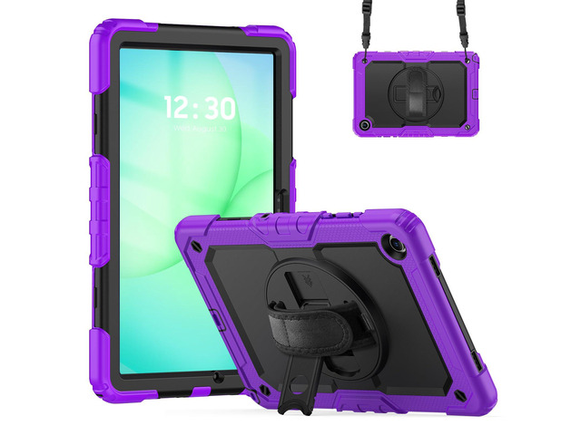 Heavy Duty Shockproof Case with 360° Rotatable Stand, Hand & Shoulder Strap for Samsung Galaxy Tab A11 Plus 11' (2025) / Tab A9 Plus 11' (2023),...