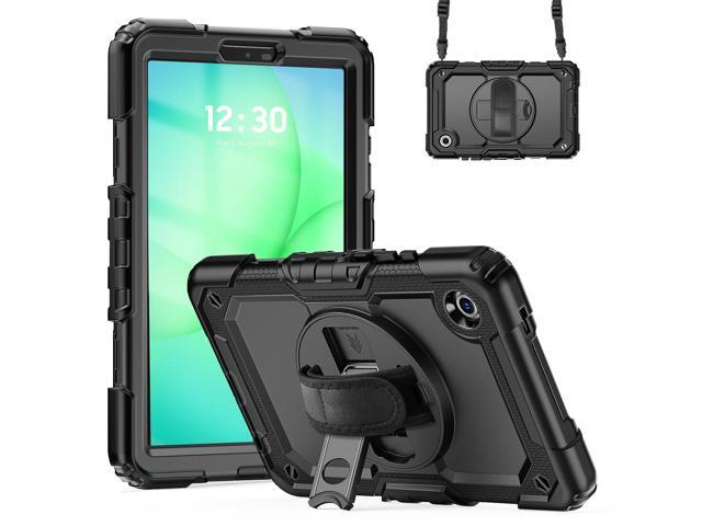 Heavy Duty Shockproof Case with 360Â° Rotatable Stand, Hand & Shoulder Strap for Samsung Galaxy Tab A11 8.7' (2025) / Tab A9 8.7' (2023), Black