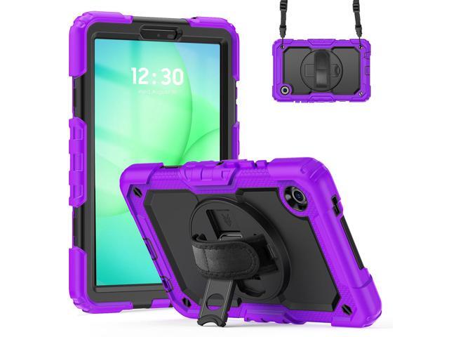 Heavy Duty Shockproof Case with 360° Rotatable Stand, Hand & Shoulder Strap for Samsung Galaxy Tab A11 8.7' (2025) / Tab A9 8.7' (2023), Purple
