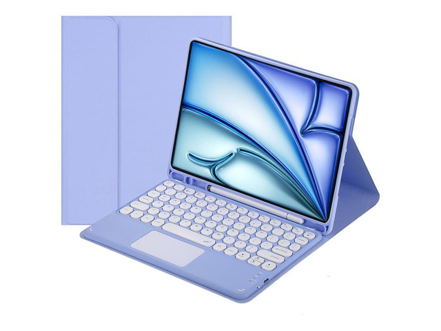 Magnetically Detachable Bluetooth Touch Keyboard Case with Pencil Holder, compatible with iPad Air 11-inch (M3 2025 / M2 2024) & iPad Air 10.9-inch...