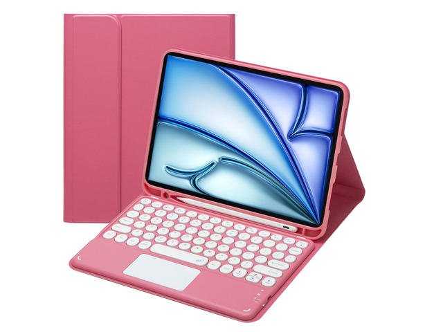 Magnetically Detachable Bluetooth Touch Keyboard Case with Pencil Holder, compatible with iPad Air 11-inch (M3 2025 / M2 2024) & iPad Air 10.9-inch...