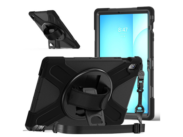 Shockproof Kids Case with Pencil Holder, 360° Rotating Hand Strap, Stand & Shoulder Strap for Samsung Galaxy Tab S10 FE+ 13.1' 2025 (X620/X626B),...