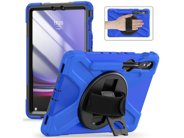 Shockproof Kids Case with Pencil Holder, 360° Rotating Hand Strap & Shoulder Strap for Samsung Galaxy Tab S10 Lite / S10 FE / S9 FE 5G / S9...