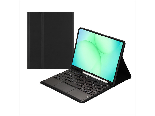 Magnetic Detachable Bluetooth Touch Keyboard Case with Pencil Holder for 11' Samsung Galaxy Tab A11+ (2025) / A9+ (2023),Black