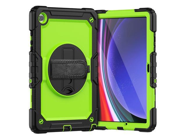 Heavy Duty Shockproof Protective Case with Screen Protector, 360Â° Rotating Stand, Hand & Shoulder Strap for Samsung Galaxy Tab A9+ Plus 11-inch...