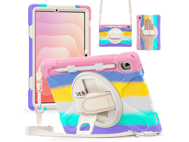Heavy Duty Shockproof Kids Case with Screen Protector, 360° Rotating Hand Strap & Stand, Shoulder Strap for Samsung Galaxy Tab S11 11' 2025...