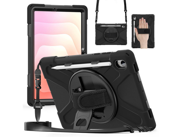 Heavy Duty Shockproof Kids Case with Screen Protector, 360° Rotating Hand Strap & Stand, Shoulder Strap for Samsung Galaxy Tab S11 11' 2025...
